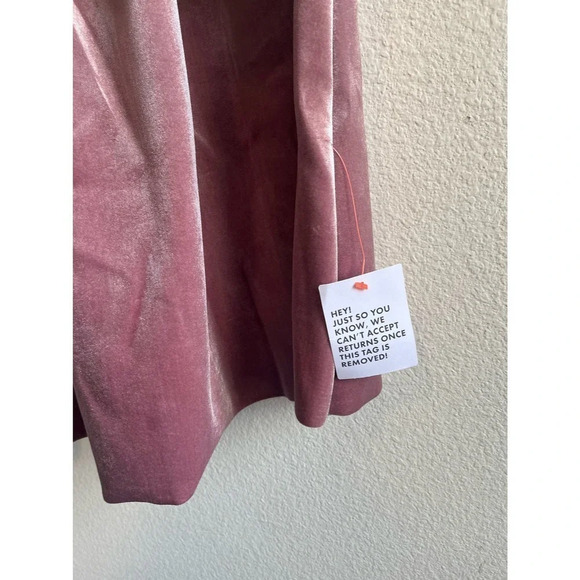 ASOS DESIGN velvet bare shoulder prom midi dress in rose pink size 6 - Picture 10 of 10